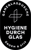 Logo Ganzglasdusche Hygiene durch Glas Önorm B 3719